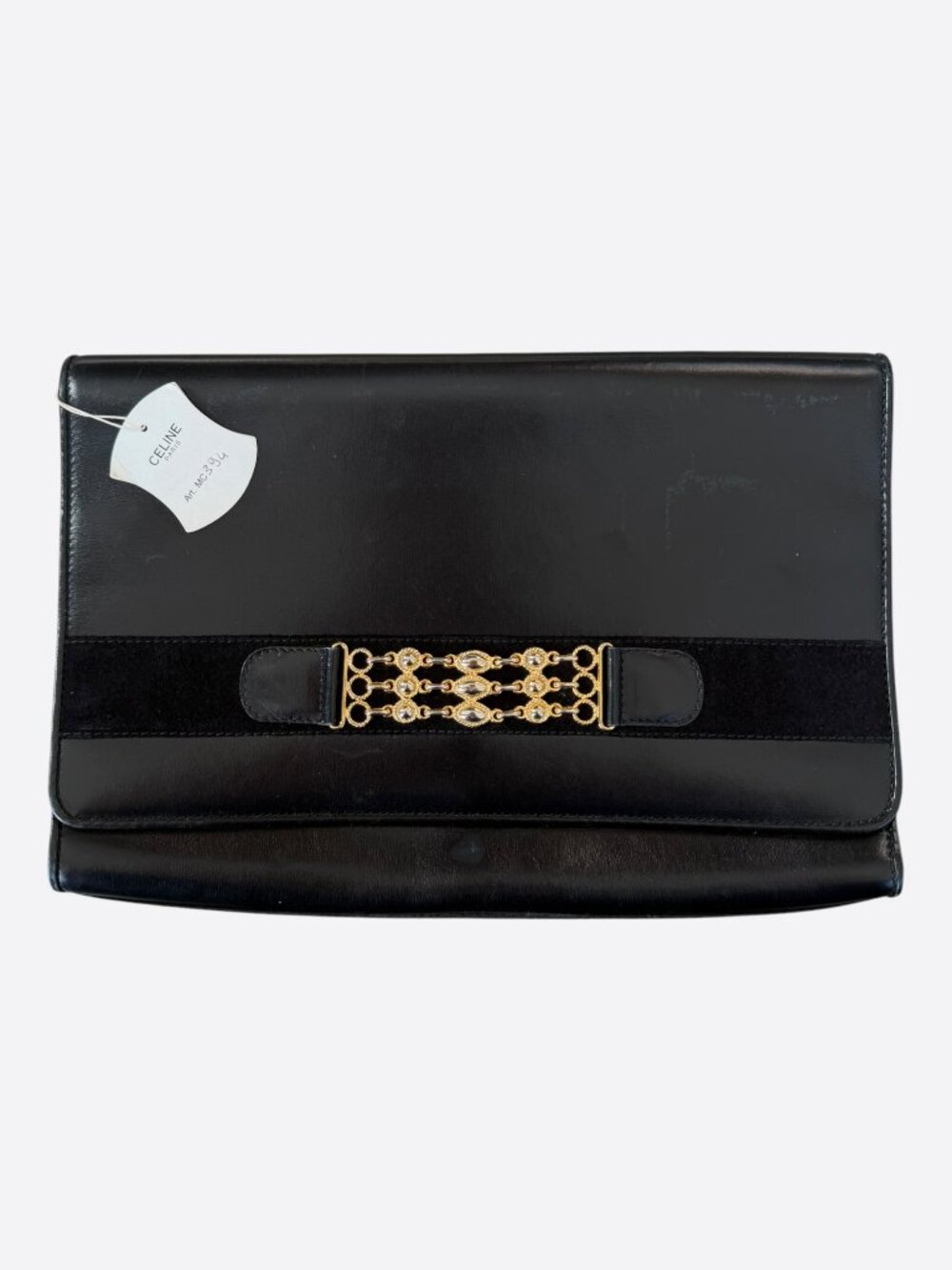 Celine Black & Gold Clutch - Picture 1 of 5